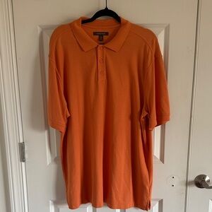 Nordstrom Men's Orange Polo Shirt Size XL